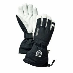 Engroshandel 😍 Herre Hestra Army Leather Heli Ski Glove (Black) 🌟