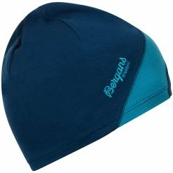 Engroshandel 🛒 Dame Bergans Cecilie V2 Light Wool Beanie (Deep Sea Blue/Clear Ice Blue) 🧨