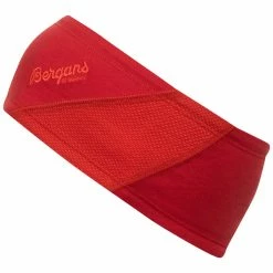 Beste Pirce 👏 Dame Bergans Cecilie V2 Light Wool Headband (Red Leaf/Energy Red) 🥰
