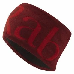 Beste salg 😀 Herre Rab Knitted Logo Headband (Oxblood Red) 🔔